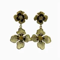 گوشواره طرح گل بهاری دستساز