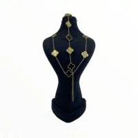 ست ونکلیف پنج گل مشکی طلایی