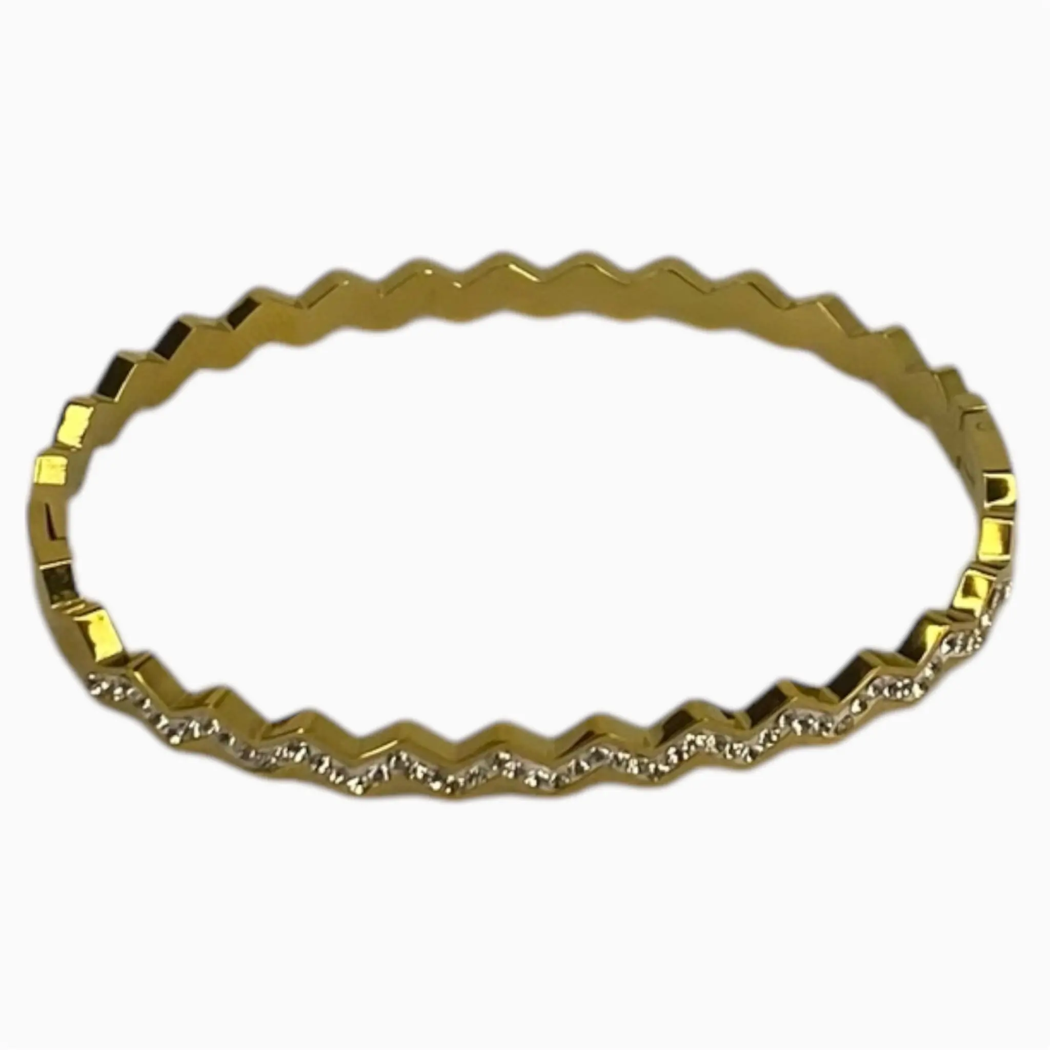 golden zigzag bangle women 4736