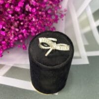 انگشتر پاپیون نگینی