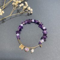 دسنبند پاندورا با سنگ آمیتیست