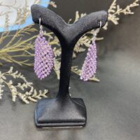 گوشواره آویز بنفش