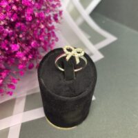 انگشتر پاپیونی با نگین مخراج کاری