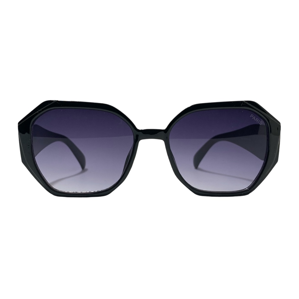 عینک آفتابی چندضلعی زنانه مدل 1015 رنگ مشکی