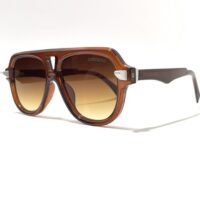 عینک آفتابی خلبانی مردانه کاررا مدل DS24230 رنگ قهوه ای