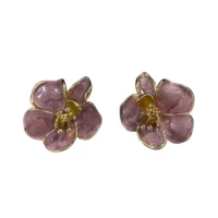 گوشواره میخی زنانه مدل گل لیلیوم